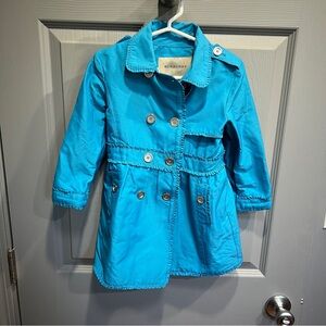 Burberry Kids Blue Trench Coat - Size 4